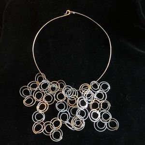 STUNNER Vintage Sterling Statement loop necklace